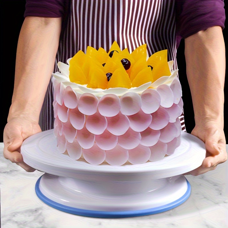 Tourne-disque rond pour gâteau plat, plate-forme, rotatif, outil pour la  décoration de la crème à la cuisine
