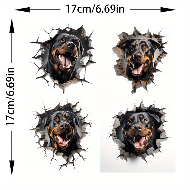 4in1 Rottweiler Dog Sticker Car Decal Rottweiler Cool Vinal Automotive  Stickers For Quotes Funny Jokes Skateboard Truck Decal