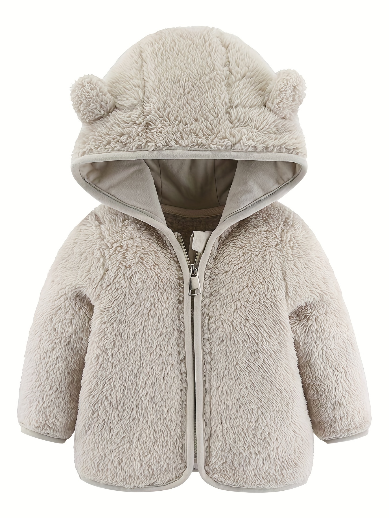 Teddy Bear Plush Ears Hoodies Girl's Cute Coat Winter's Fashion