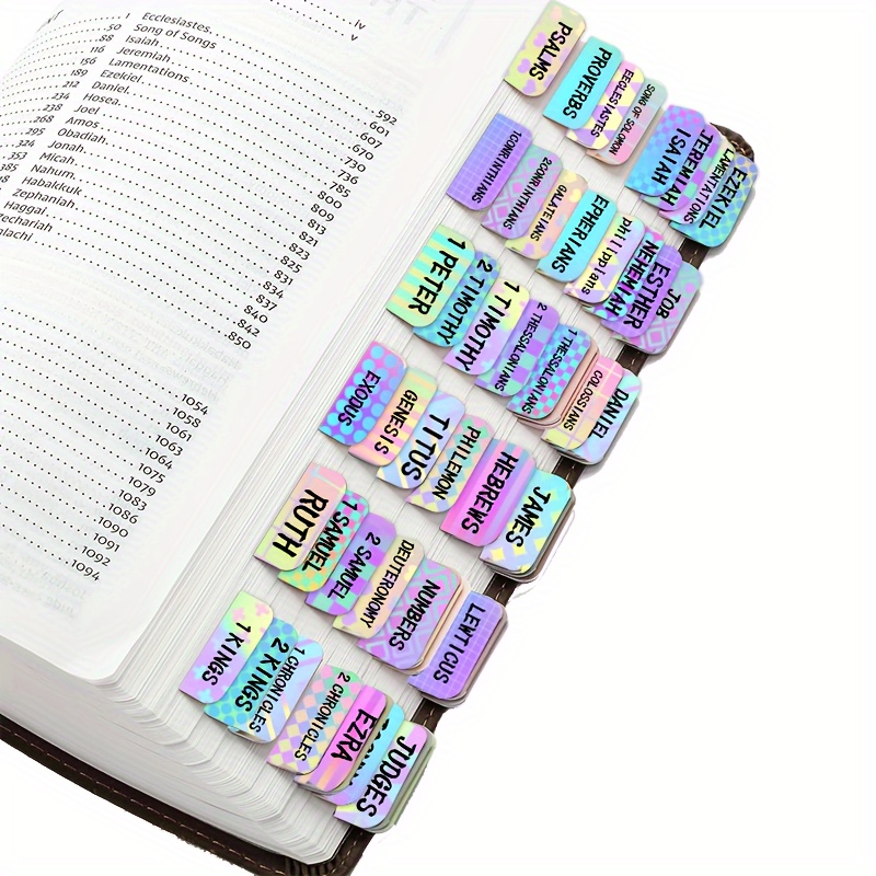 Bible Tabs,sticky Index Tabs, 75 Tabs, Bible Index Label Sticker