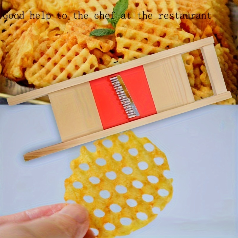 Potato Slicer Cut Potato Grid Artifact Grid Wipe Grid Knife Vegetable Cutter  Wave Knife Cut Flower Knife Gadgets Accessories - Temu