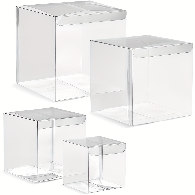 Clear Acrylic Box with LId , 4 Pack Small Acrylic Box with Lid
