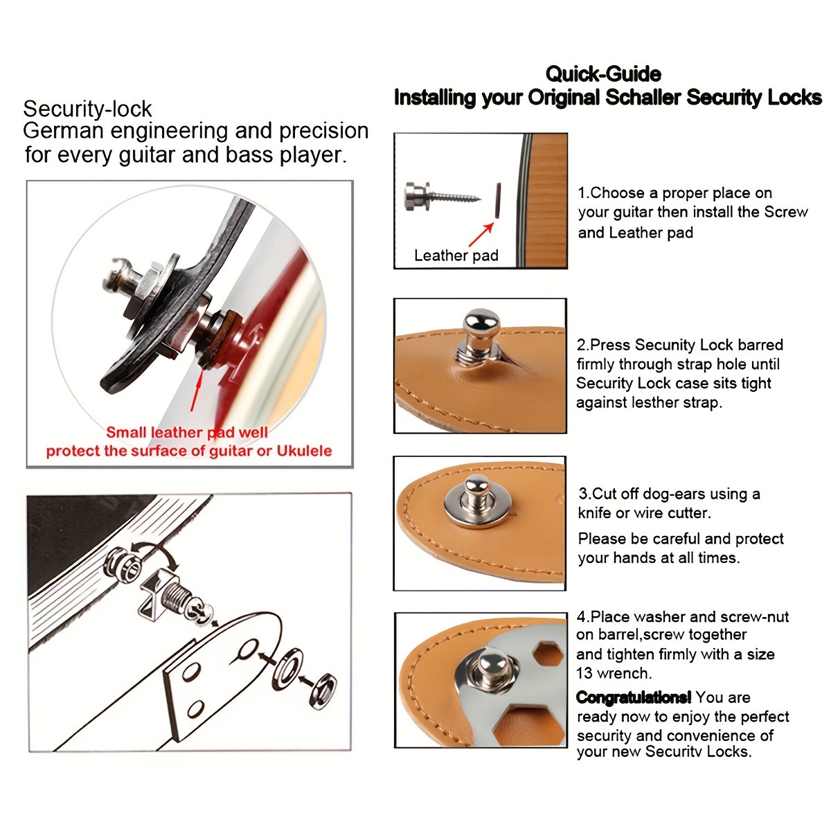 How to Install Strap Locks and Buttons