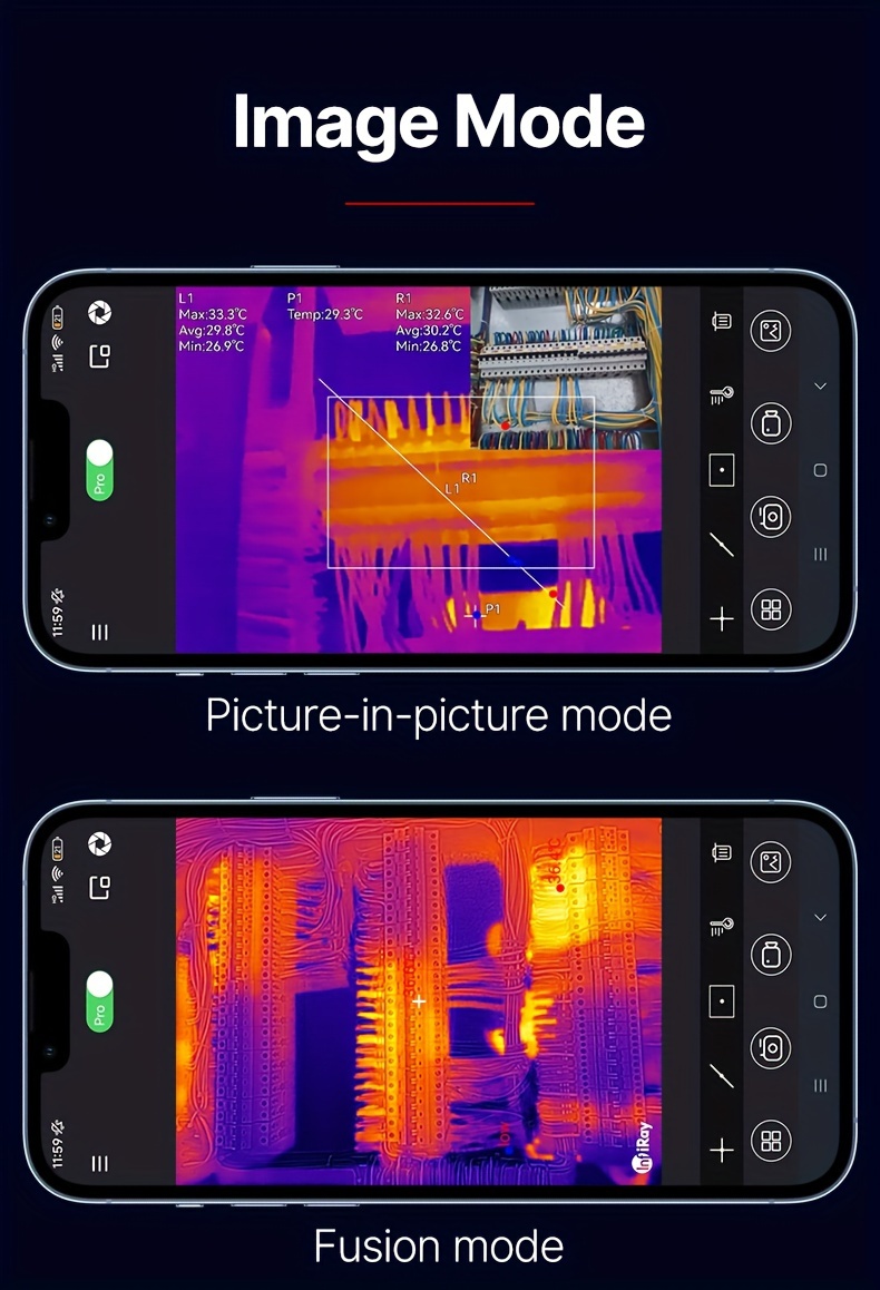 1pc Infiray P2 Pro Cámara Térmica Teléfono Imager Térmico - Temu