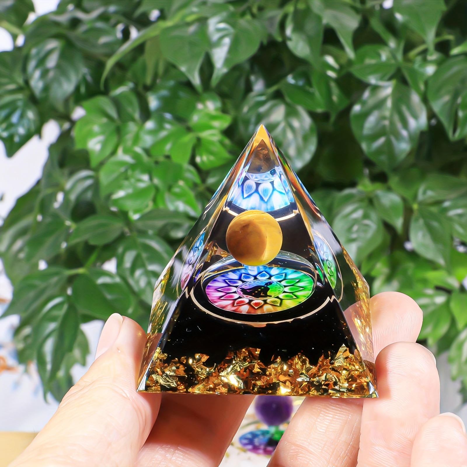 Natural Crystal Pyramid Quartz Healing Stone