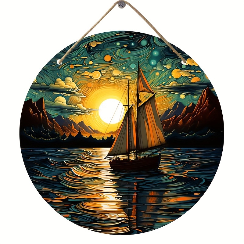 Summer Ocean Sailing Style Wooden Holiday Hanging Ornament - Temu