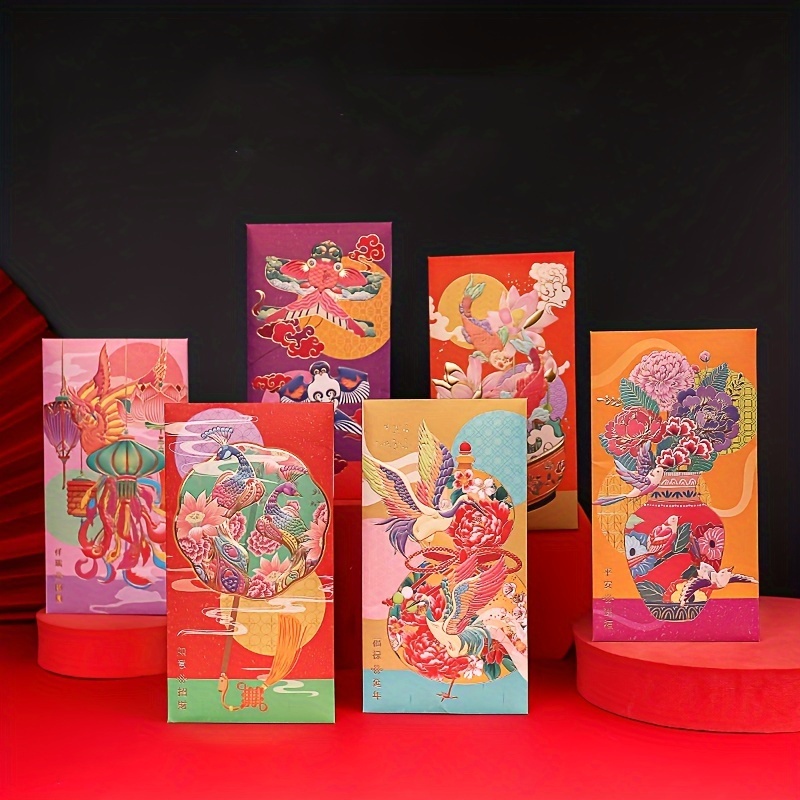 Hongbao série d'enveloppes chinoises de voeux de nouvel an chinois
