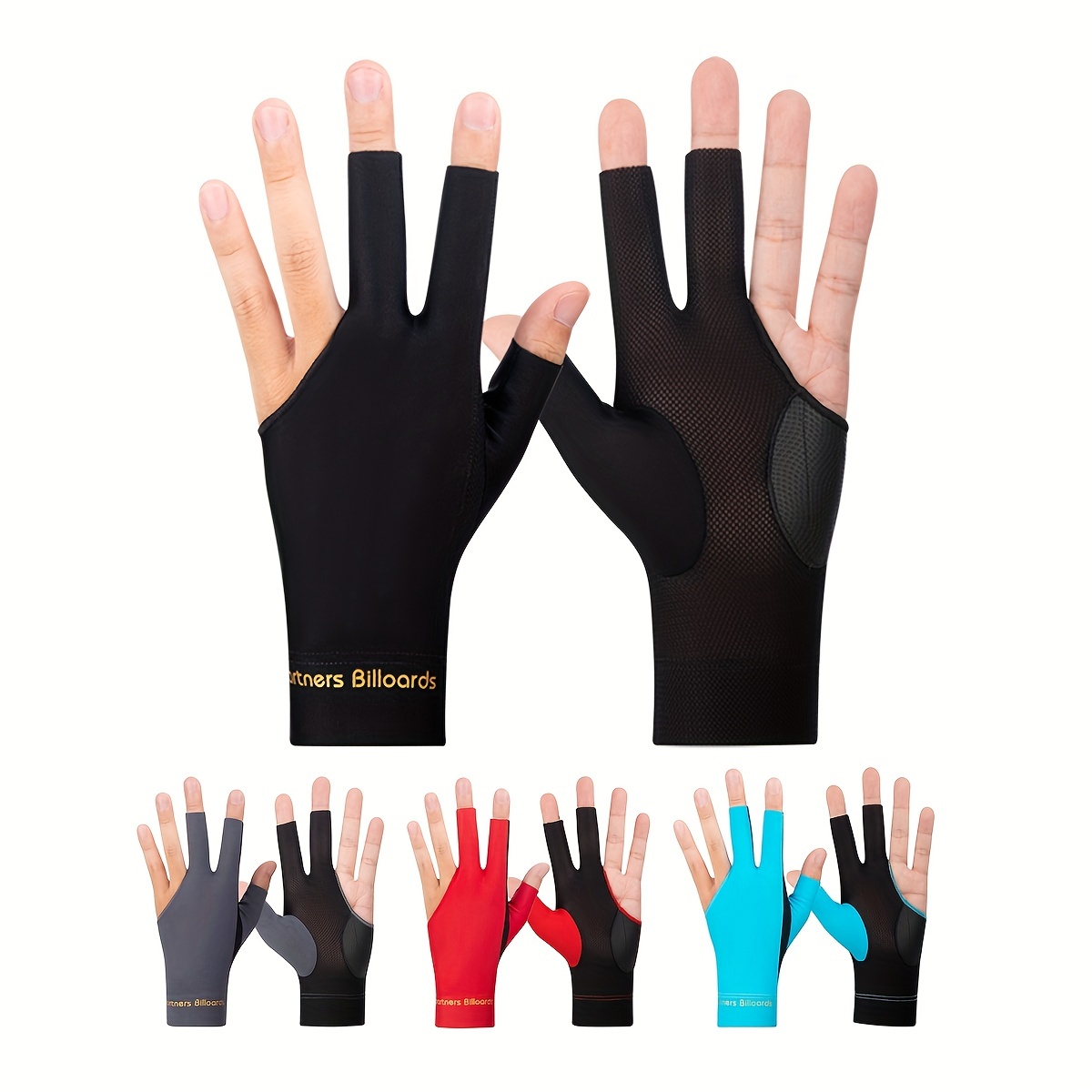 Billiards Gloves Left Hand Anti-slip Snooker Cue Sport Gloves Sports Gear 3  Fingers Professional Pool Glove Billiard Accessories - AliExpress