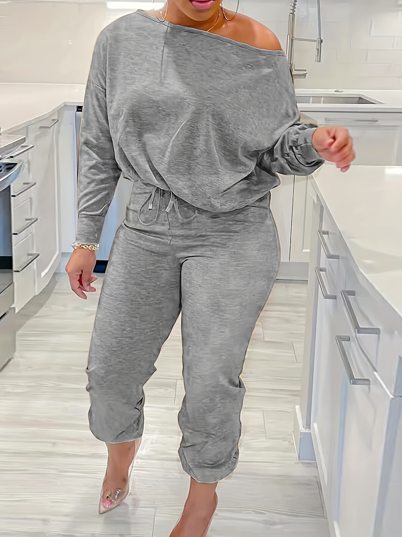 Bidobibo Two Piece Outfits for Women Active Wear Plus Size Fall Outfits for  Women Trendy Womens Clothes Lounge Sets for Women, Gray, Medium :  : Clothing, Shoes & Accessories