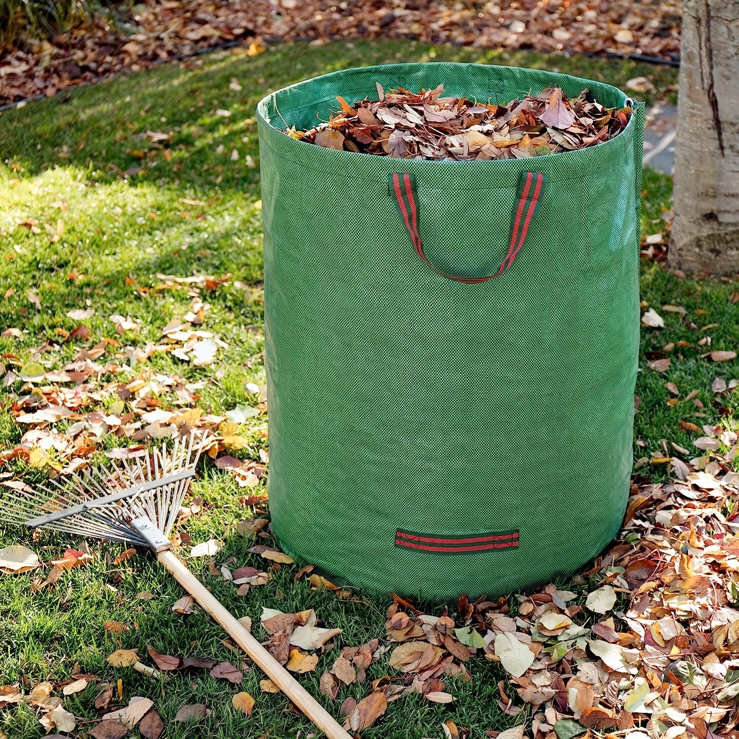 Reusable Leaf Bags, 80 Gallons Lawn Bags, Yard Waste Bags Heavy Duty, Extra Large  Lawn Pool Garden Leaf Waste Bags,Garden Bag for Collecting Leaves,Gardening  Clippings Bags,Leaf Container,Trash Bags 