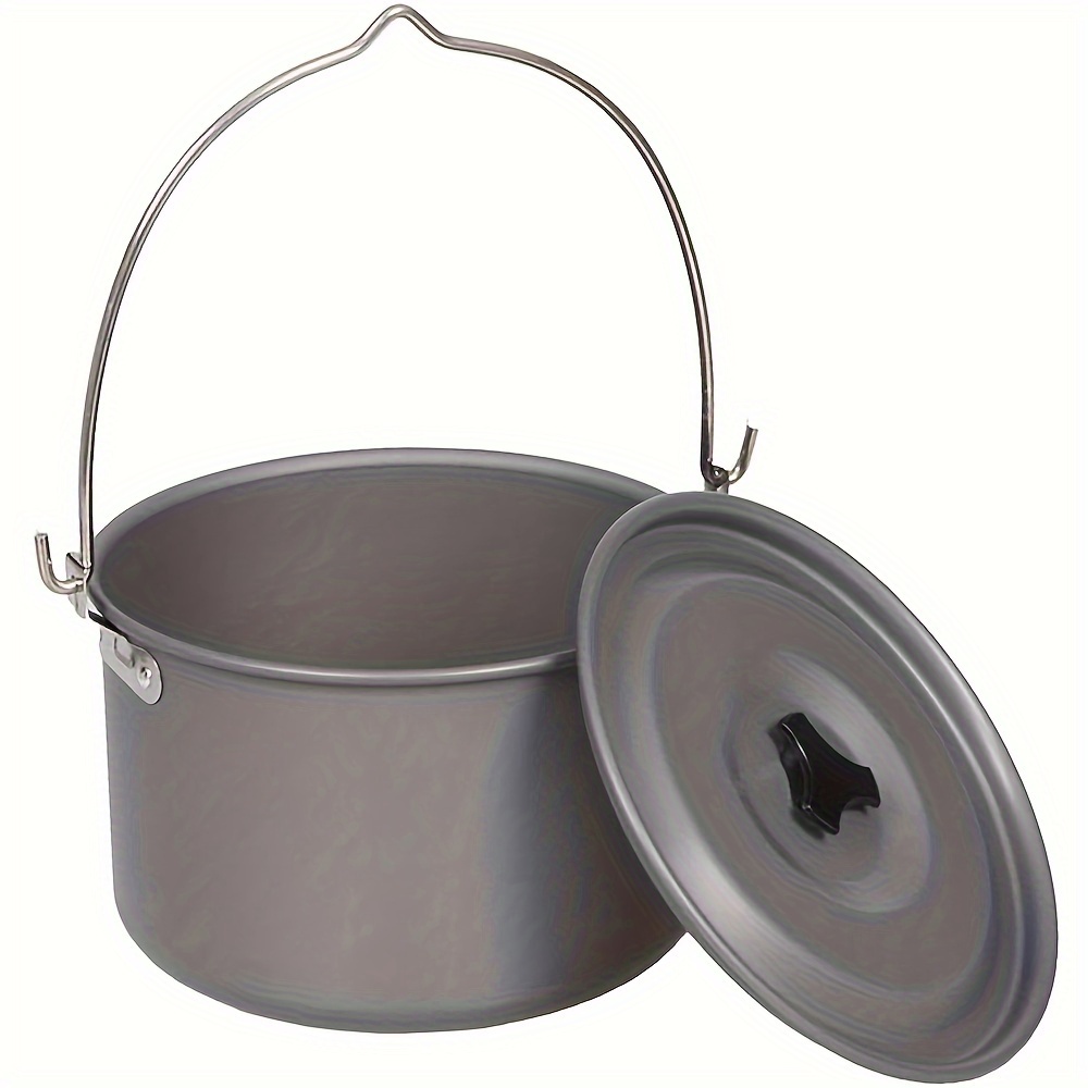 Lightweight Aluminum Hanging Pot For Outdoor Picnics - Temu