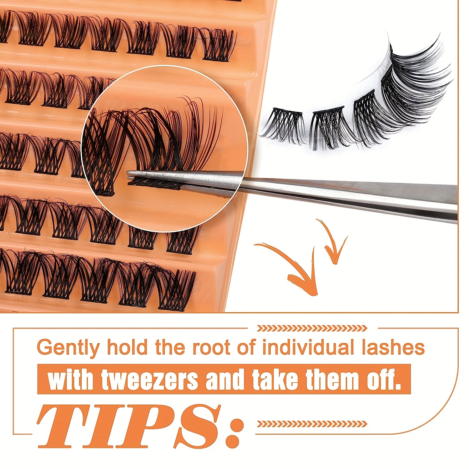 10 Rows Cluster Lashes Mixed Size Voluminous Layered False Eyelashes