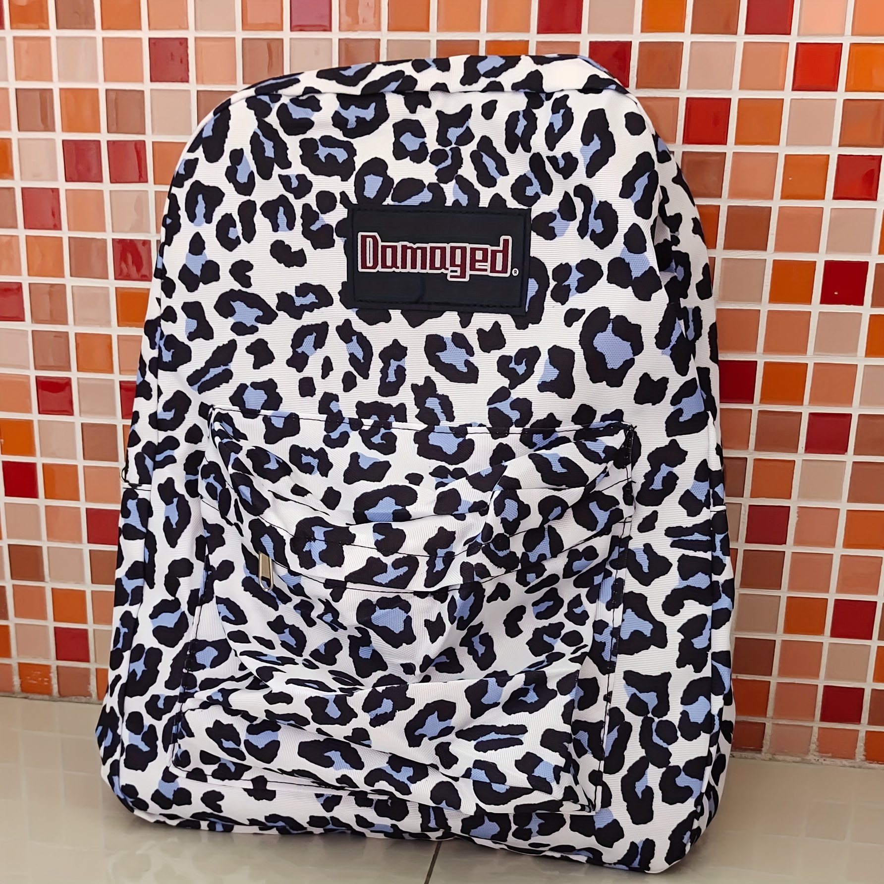 Jansport, Bags, Vintage Cheetah Print Backpack Jansport Fuzzy 9s Pink  Zippers