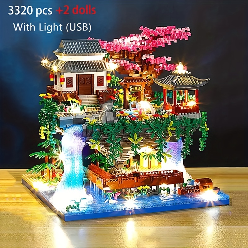 Mini Blocs De Maison D'arbre Sakura, Diamant Japonais, Vue De Rue