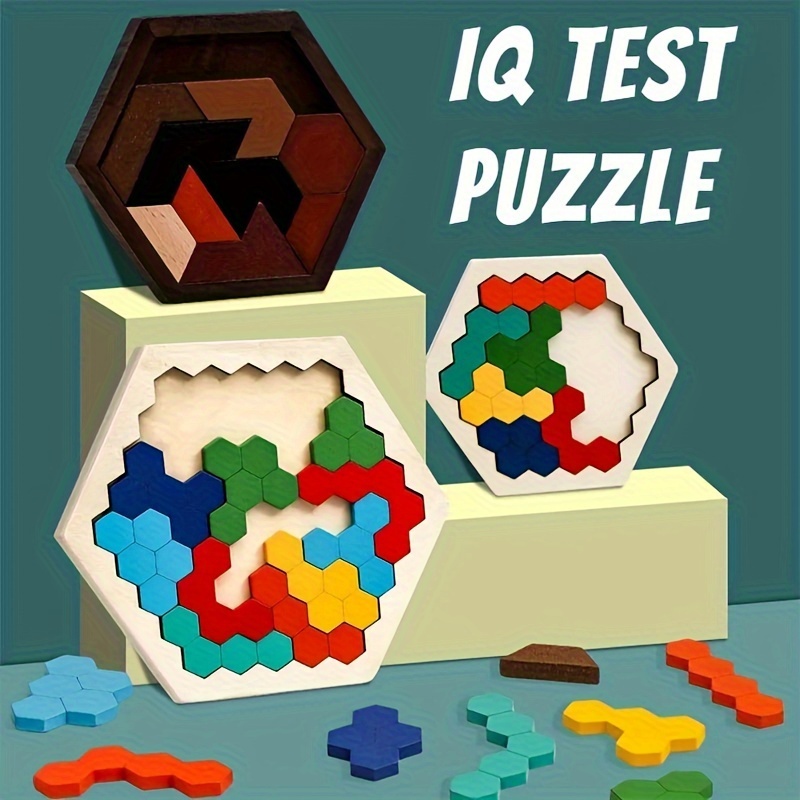 3D Puzzle En Bois Hexagonal, Jouet Éducatif, Casse-tête, Jeu De Test De QI  Cérébral Tangram, Jouet Et Cadeau - Temu Canada