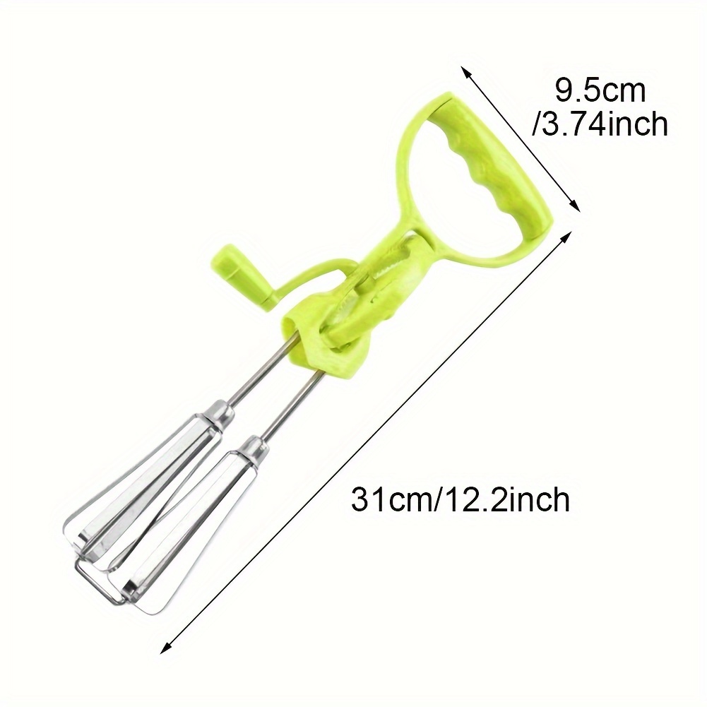 Hand Crank Egg Beater,Stainless Steel Handheld Manual Egg Blender with  Crank, Handheld Egg Mixer Beater, Home Kitchen Cooking Tool For Whipping  Eggs