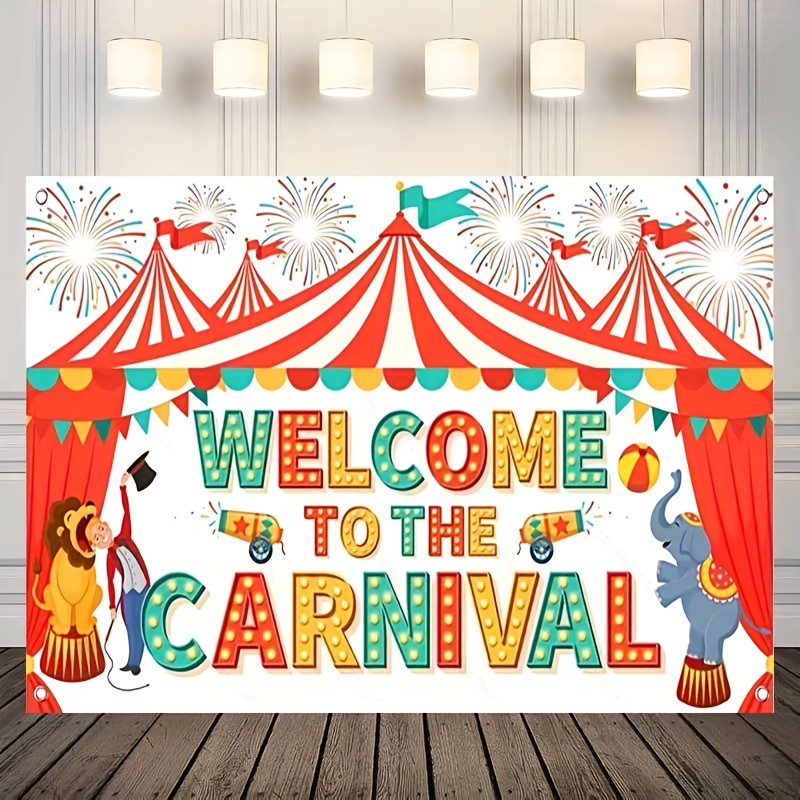 Xtralarge Welcome Carnival Backdrop Carnival Decorations - Temu Australia