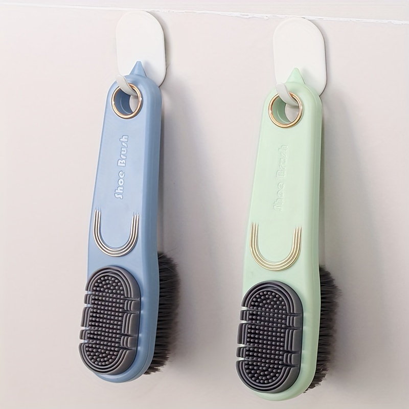 Double Sided Shoe Brush Anti Slip Rubber Brush Suede Leather - Temu