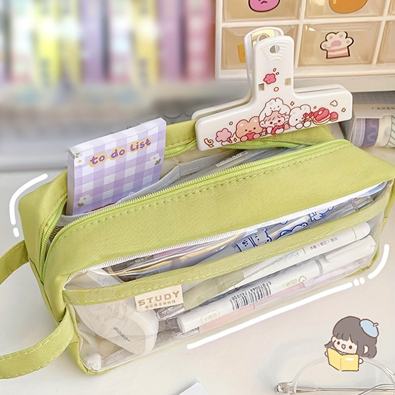 Candy Color Super Soft Pencil Case Student - Temu