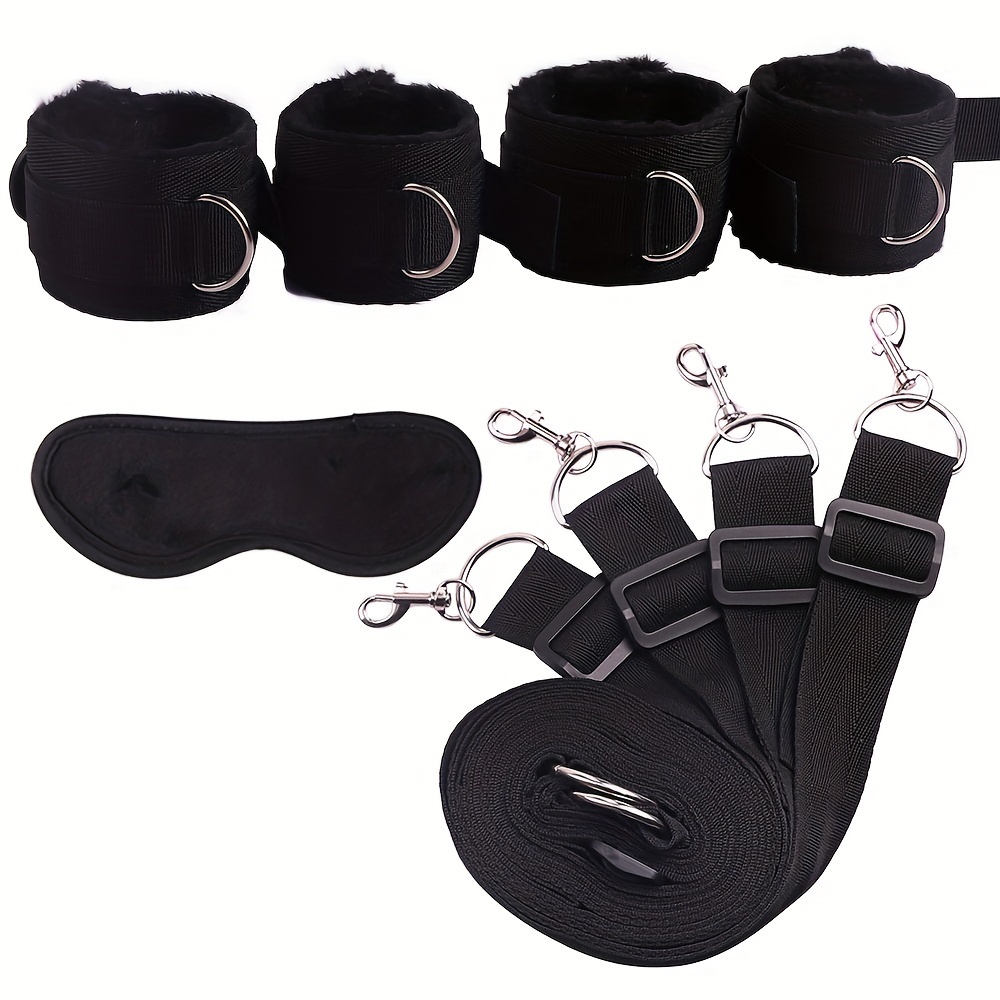  UTIMI Sex Bondage BDSM Kit Restraints - 9PCS Sets with  Adjustable Handcuffs Collar Ankle Cuff Blindfold Feather Tickler Adult  Games Toys for Men Women and Couples : Health & Household