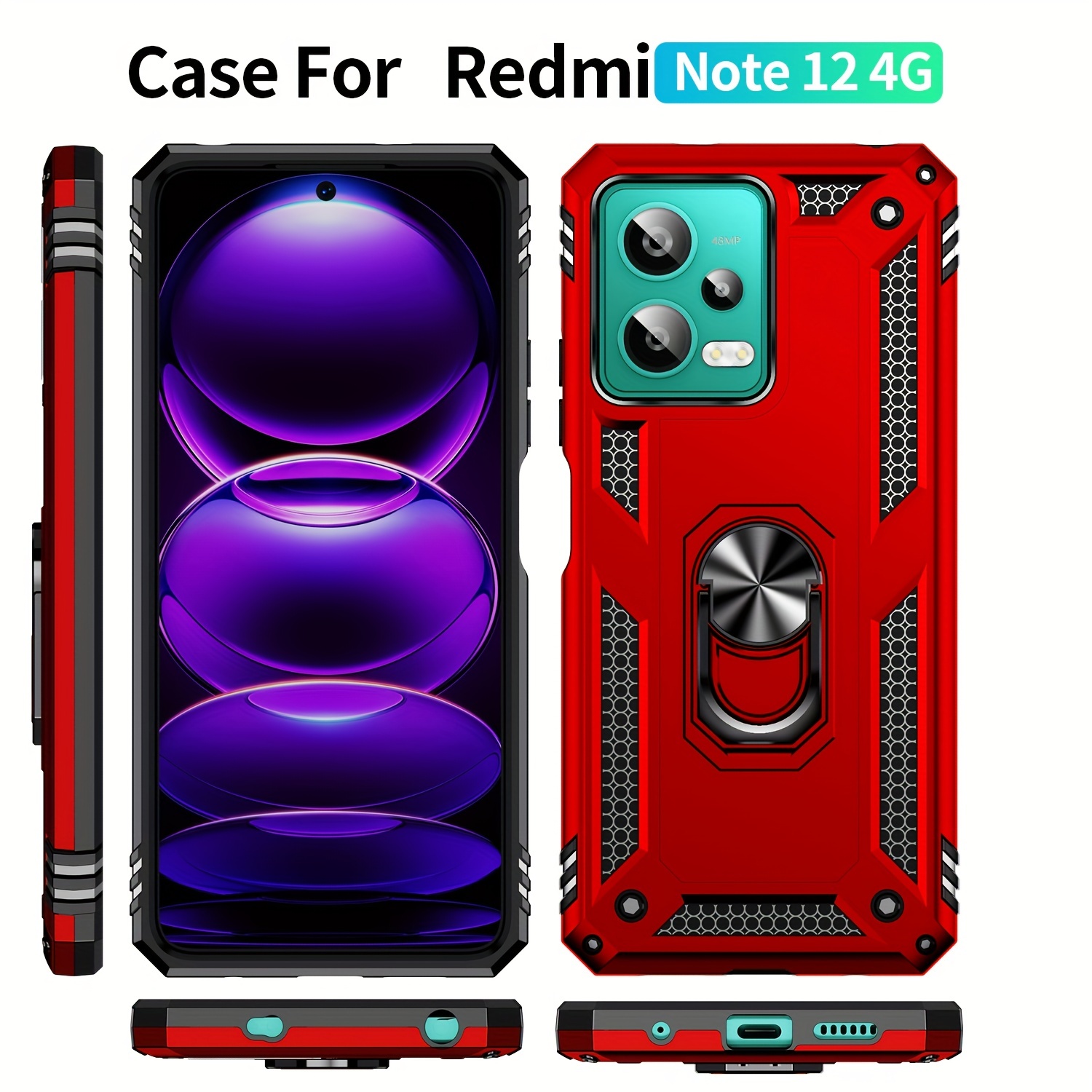 Xiaomi Redmi Note 12 4G Ring Resistant Case