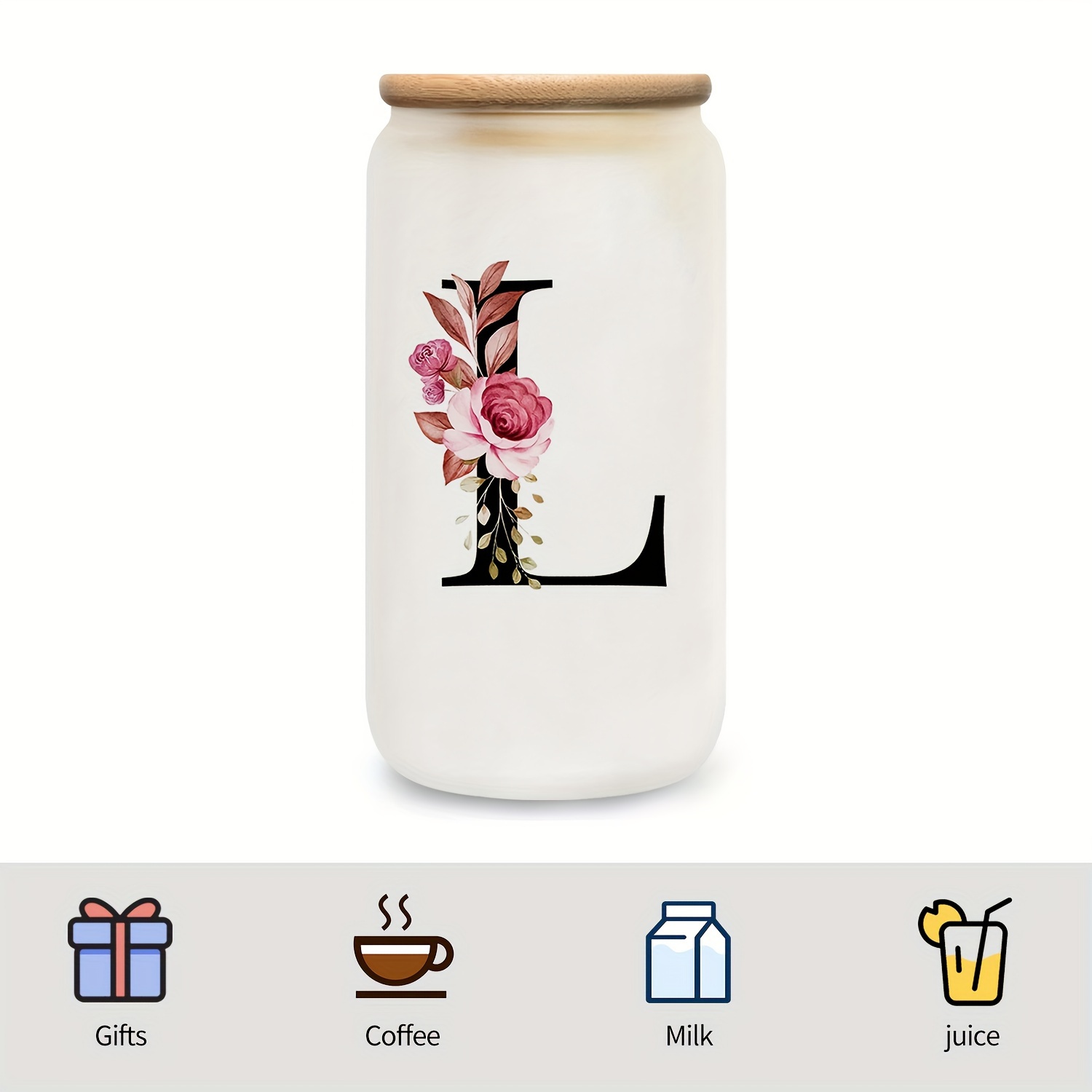 Letter Flower A z Coffee Mug For Office And Home Alphabet - Temu