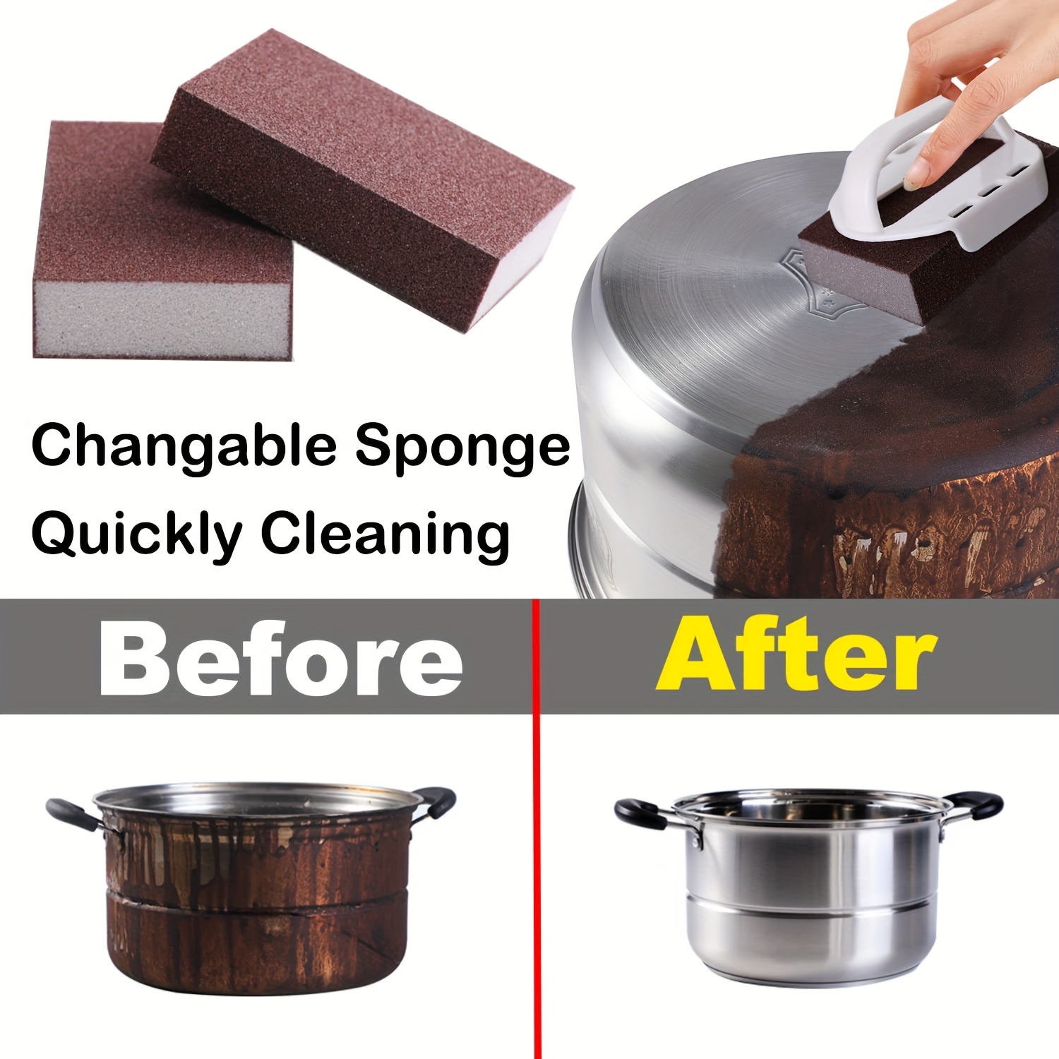 Magic Eraser Damp Cleaning Nano Sponge Kitchen Sink Non-stick Oil