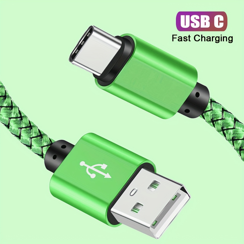 

3a Fast Charging Usb To Type-c Cable, 1pc Nylon Braided Usb A To Usb C Fast Charging Cable For Samsung/oppo/vivo/redmi And A Variety Of Digital Products Or Home Appliances With Type-c Interface.