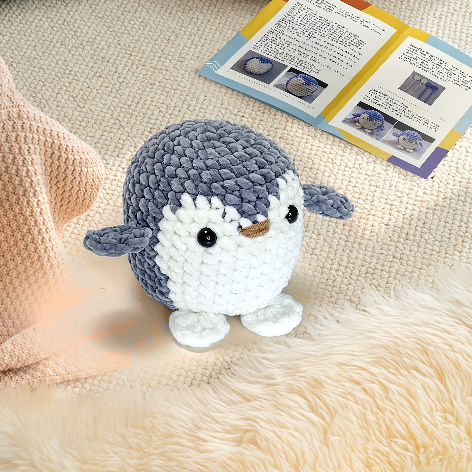 Kit Di Uncinetto Per Principianti, Adorabile E Pinguino, Bambola Amigurumi,  Esposizione Su Tavolo, Artigianato Fai-da-te, Con Tutorial Video In Inglese  Passo-passo, Doppiaggio Di Voce Reale In Inglese, Manuale In Inglese,  Uncinetto, Marcatore