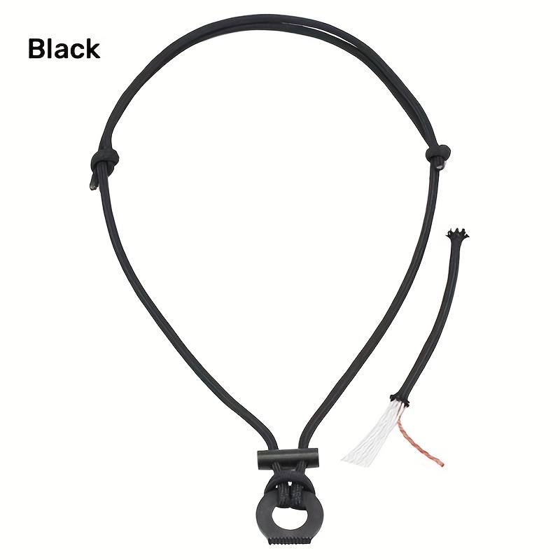 4pcs Outdoor Survival Flint Paracord Necklace 10 Strands Fire Rope Necklace  With Flint And Steel Outdoor Emergency Fire Starter Edc Gear, Don't Miss  These Great Deals