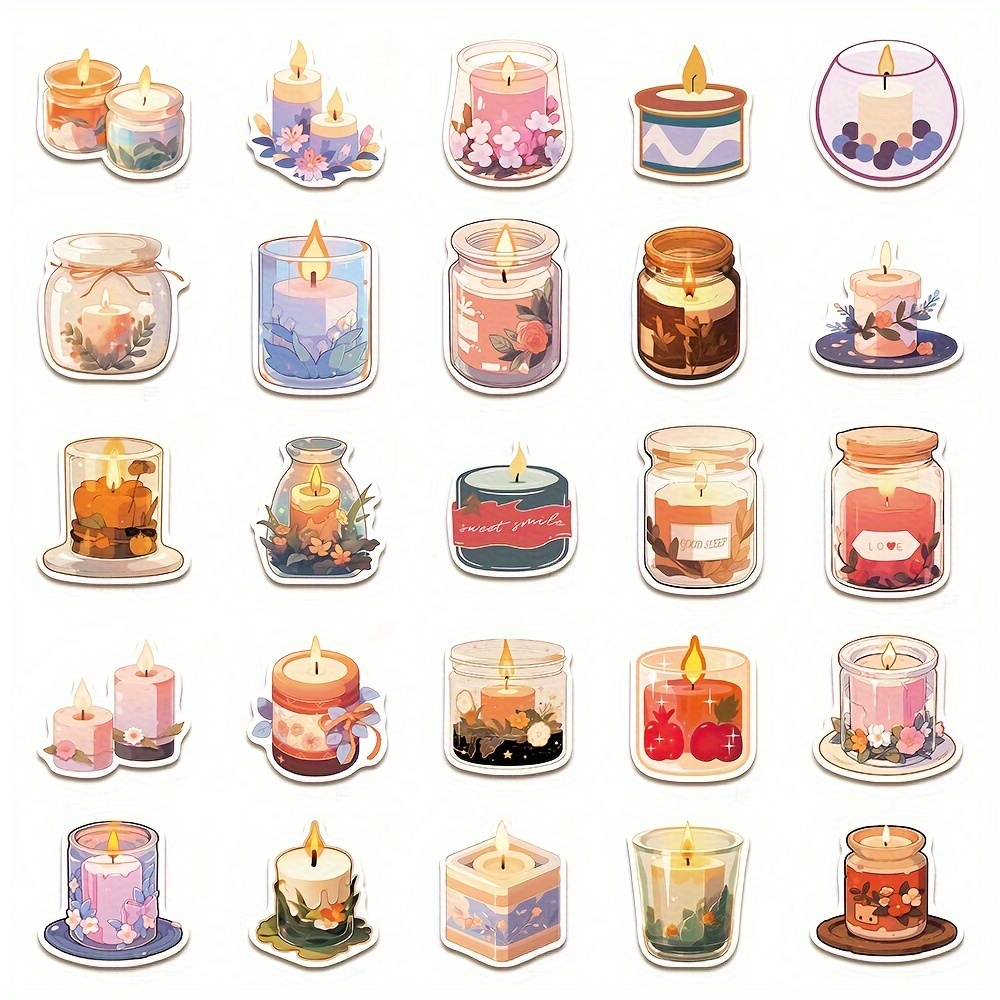 Aromatherapy Candle Stickers Waterproof Vinyl Stickers For - Temu