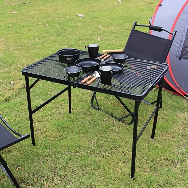  Mesa plegable camping portátil picnic al aire libre aluminio  escritorio comedor cocina fiesta barbacoa : Patio, Césped y Jardín
