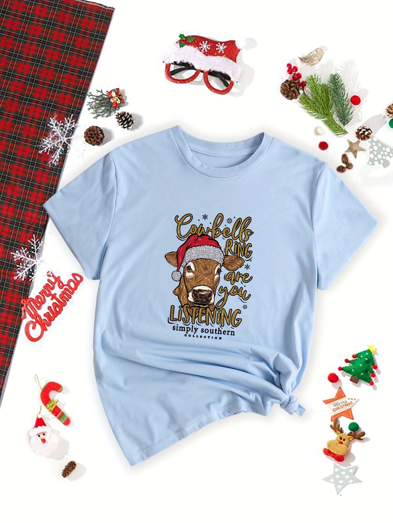 Funny Cow Christmas Shirt, Cow Bells Ring Are You Listening