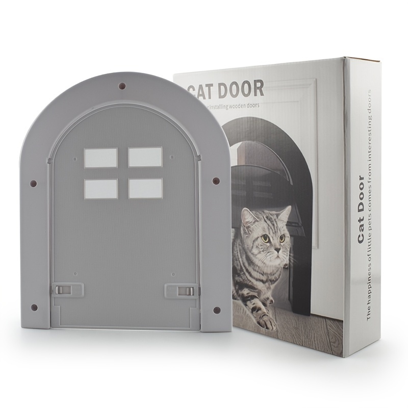 4 way Small Pet Door Cats Dogs Lockable Safety Flip Door Pet Temu