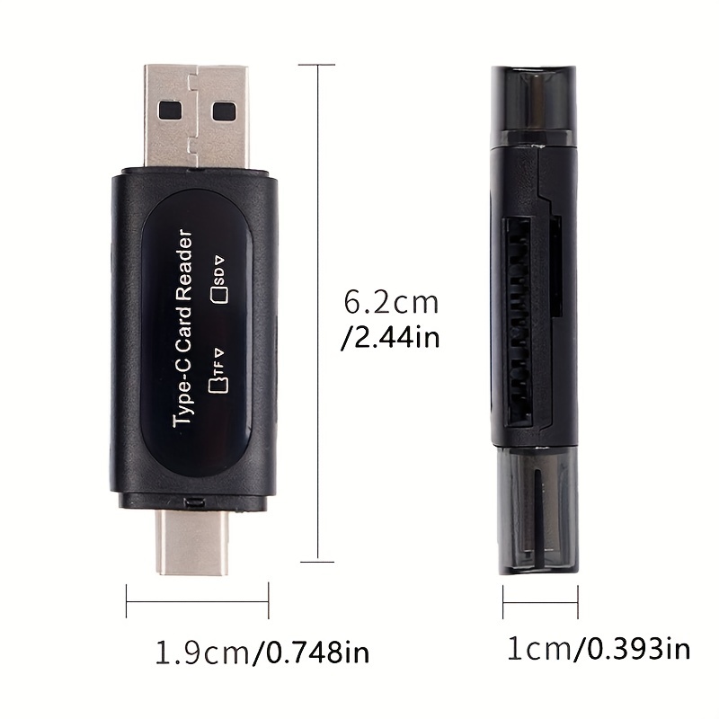Lecteur de Carte Micro SD / USB-A vers USB-C / Micro-USB / USB-A