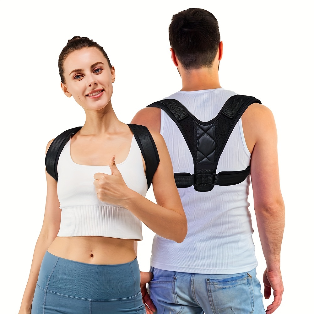 Posture Corrector Women Men Adjustable Upper Back Brace - Temu