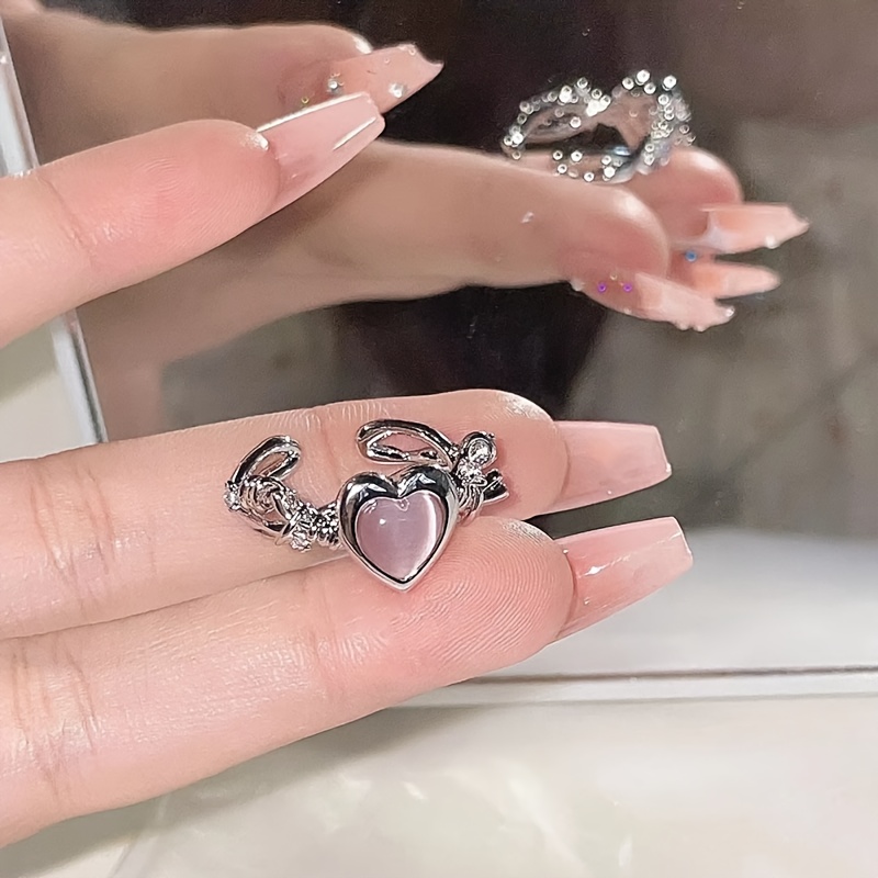 Delicate on sale heart ring