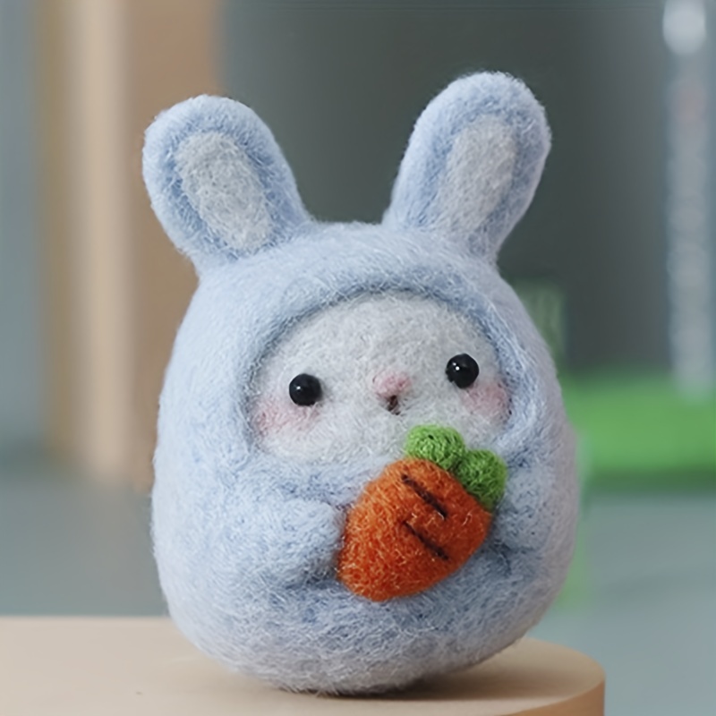 Lovely Cute Bunny Needle Felting Kits Beginners Diy - Temu