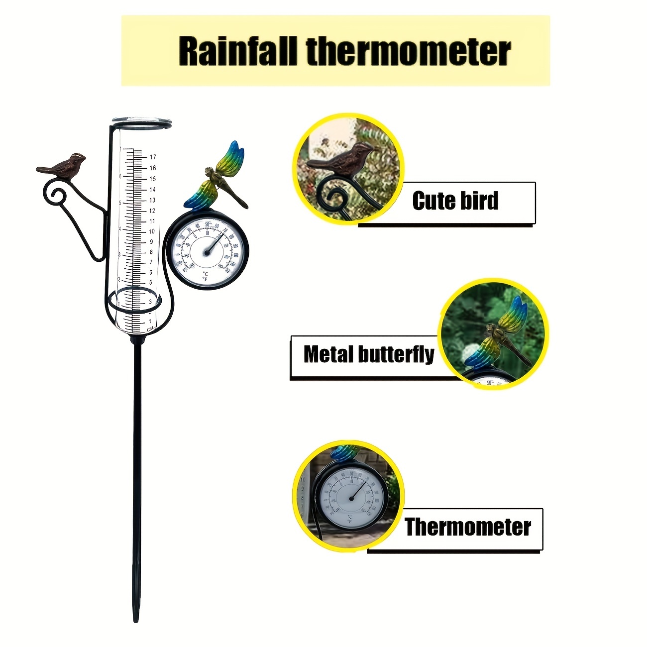 Dragonfly Outdoor Wall Thermometer