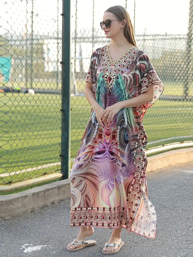 Womens Summer Bohemian Beach Cover Loose Size