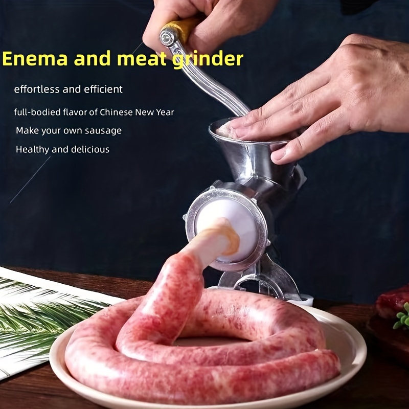 Meat Grinder Aluminum Alloy Household Manual Hand Meat Vegetable Mincer  Machine Kitchen Tool Labor Saving Grinding Meat Pepper 