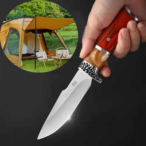 Portable Self Defense Survival Knife With Flint Compass And Mirror Ideal  For Outdoor Camping Hiking And Emergencies, Shop Now For Limited-time  Deals