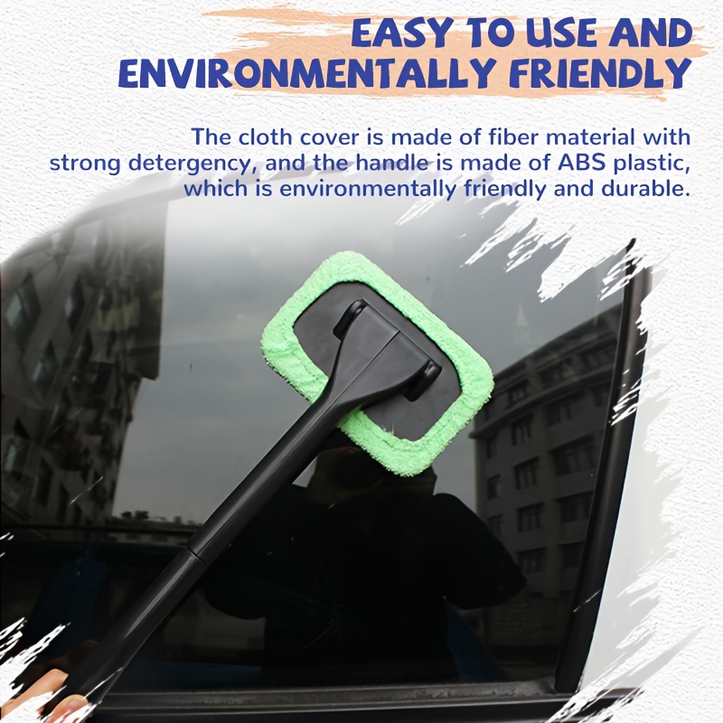 3 in 1 Car Window Cleaner Brush Kit Windshield Wiper Microfiber Brush Auto  Wash Tool With Long Handle Car Cleaning Accessories