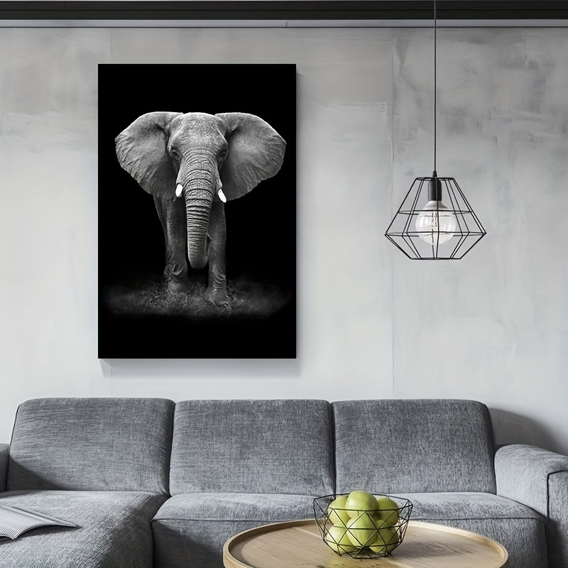 Familia de Elefantes efecto oleo Cuadro en tela canvas 60 x 40 