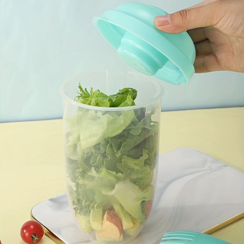 Salad Cup Salad Meal Shaker Cup Plastic Health Salad - Temu