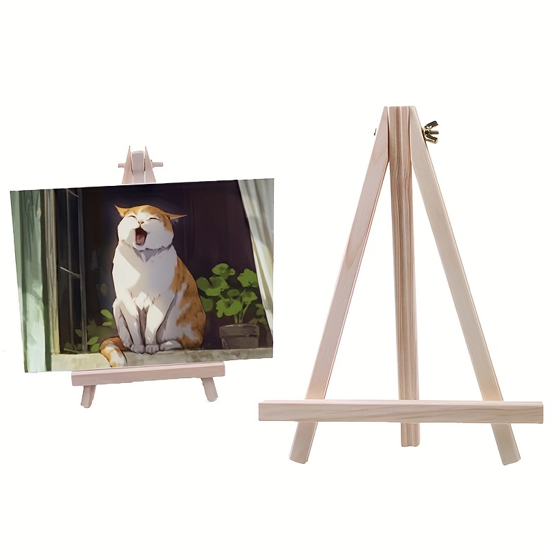 Desktop Easel Foldable Display Stand Wooden Tripod Easel 2 Sizes for Art  Painting Wedding Photos Small Signs Artworks 