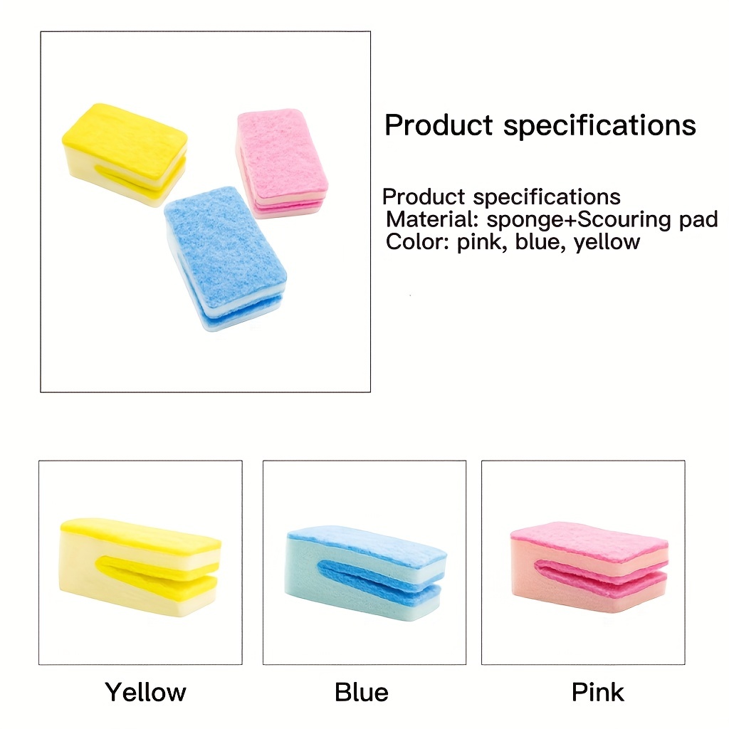 Double Sided Kitchen Cleaning Magic Sponge Kitchen Cleaning Sponge Scrubber  Spon