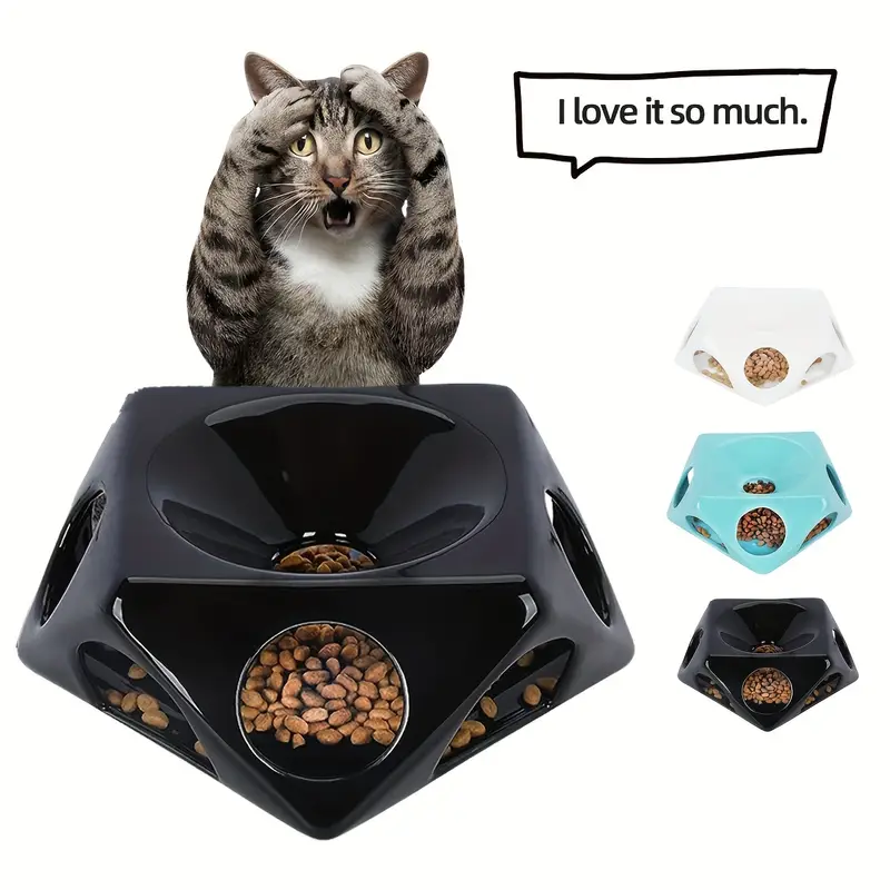 Ceramic Slow Feeder Cat Bowl Interactive Anti choking Cat - Temu
