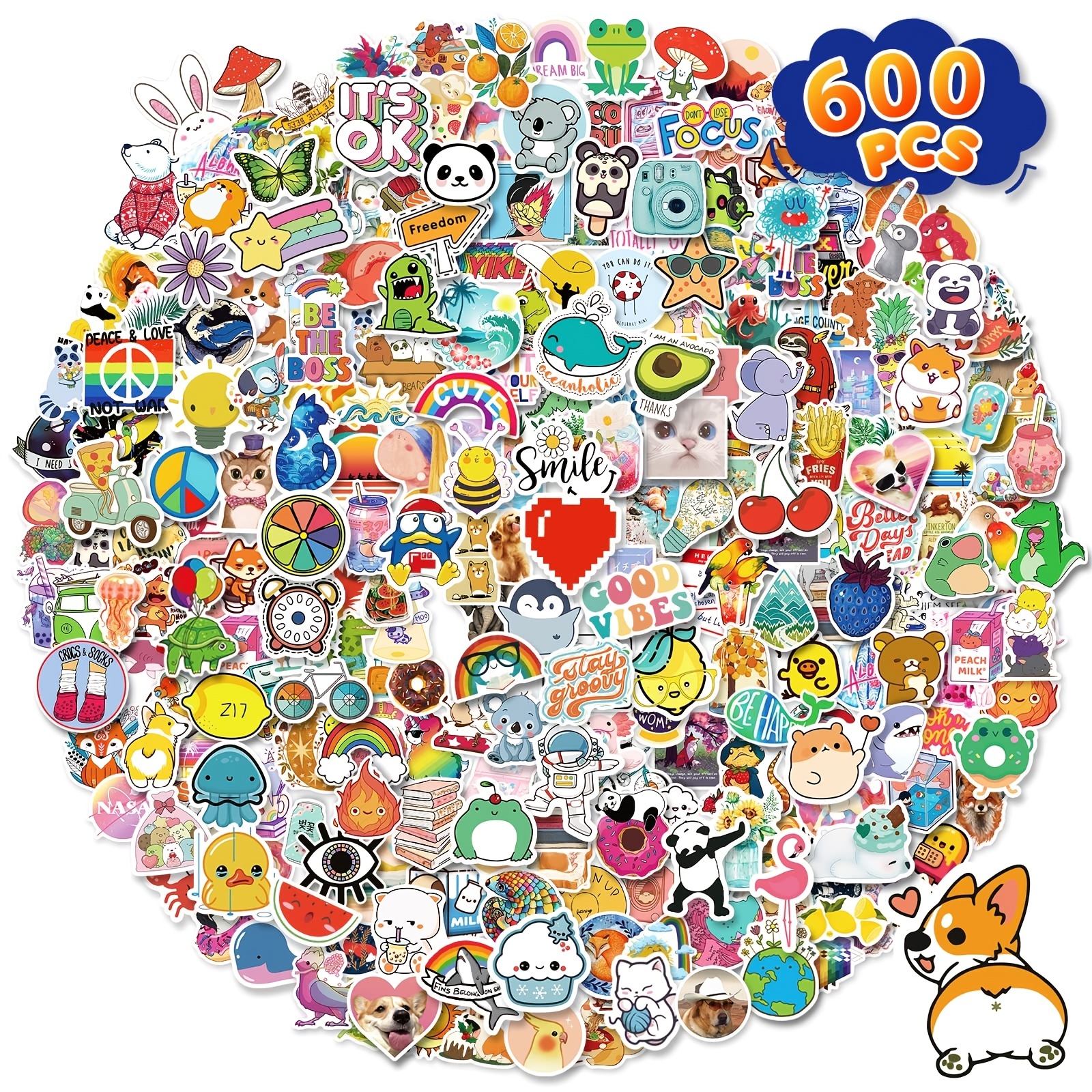 Cartoon Water Bottle Stickers Vsco Stickers For Kids - Temu