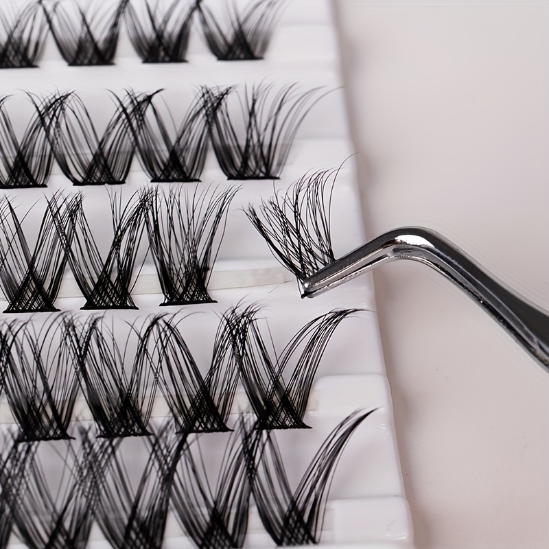 Fishtail False Eyelashes Segmented Cluster 45pcs Lashes Extensions